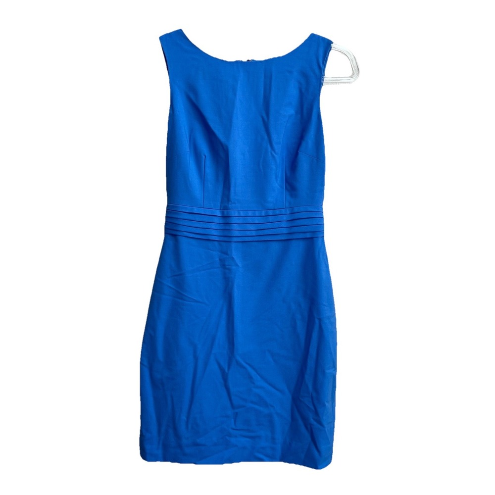 J. Crew‎ 365 Wool Dress Blue Size 0 Office Career Travel Sleeveless Sheath